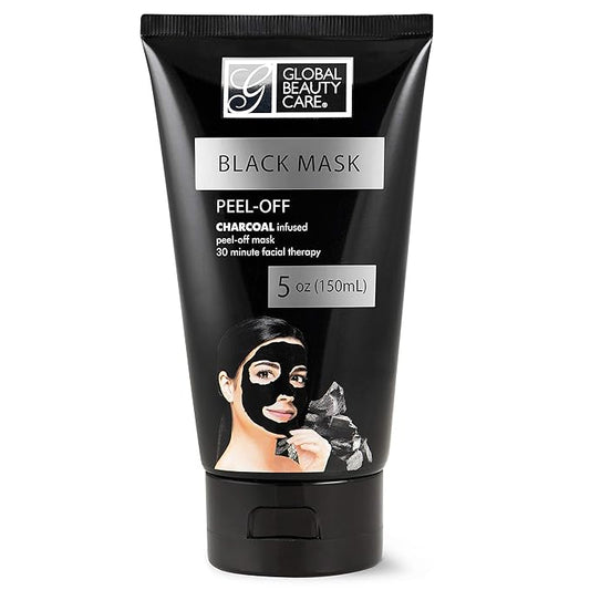 Global Beauty Care Black Peel-Off Mask – Charcoal Face Mask for Deep Cleansing, Blackhead Removal, Pore Minimizing & Skin Care for Face and Nose
