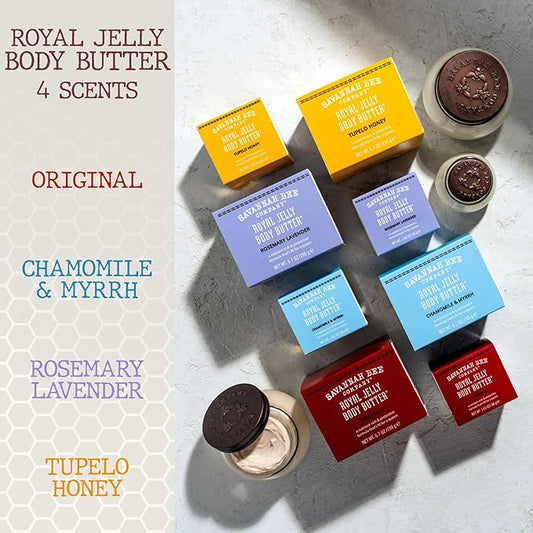 Savannah Bee Company Royal Jelly Body Butter - Deep Hydrating Body Butter for Dry Skin
