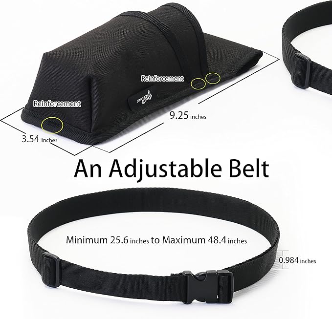 Professional Massage Therapist Holster with Adjustable Belt, Massage Bottle Bag, Massage Lotion Holster,Black(XJ-1KD)