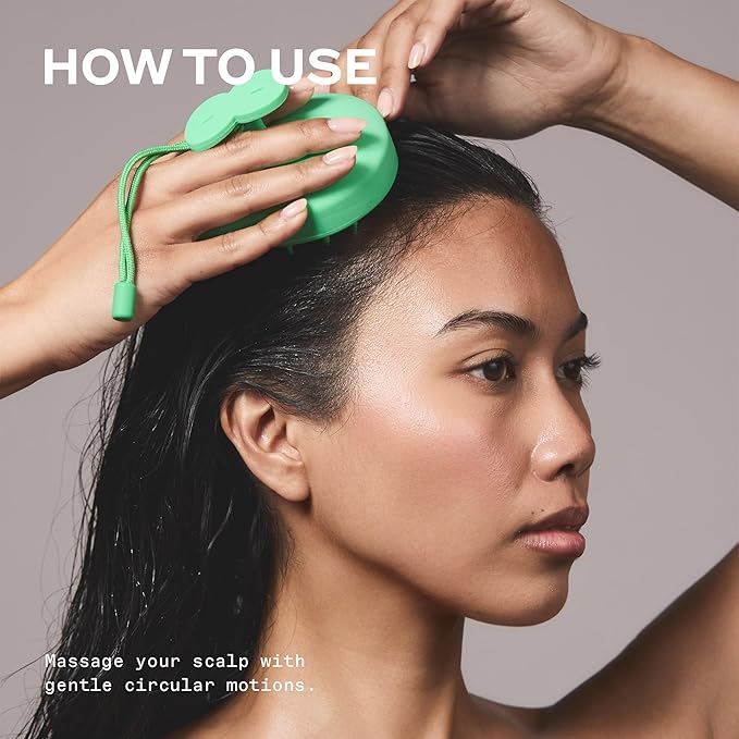 JOOY Scalp Energizing Brush – Handheld Soft Silicone Scalp Scrubber for Hair Growth & Circulation – Stimulates Scalp, Enhances Product Absorption, Reduces Hair Loss – Lightweight & Ergonomic