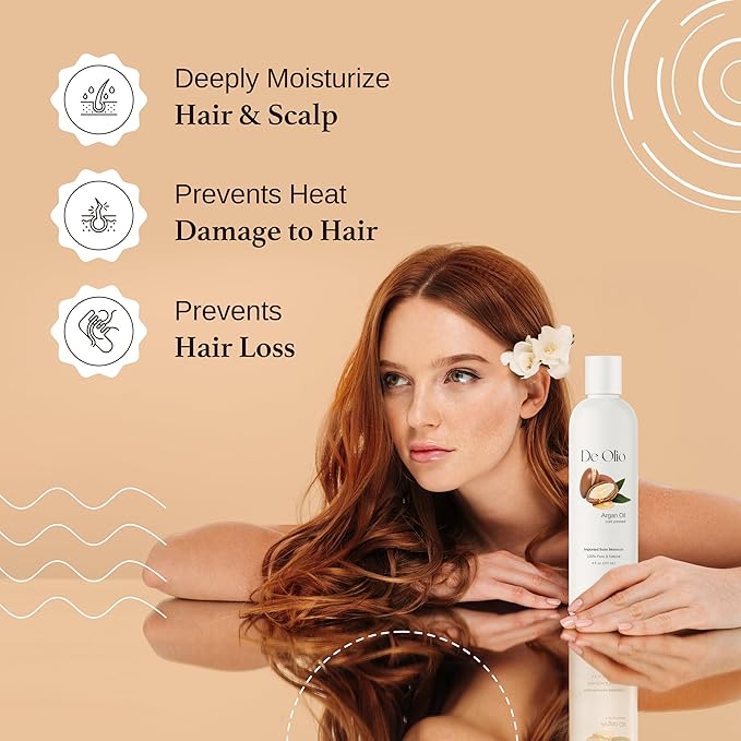 | Argan Oil of Morocco | 100% Pure & Natural Cold Pressed Argan Oil for Hair, Skin, Face | Refined Moroccan Hair Oil for Moisturizing & Strengthening | 64fl. oz. (1.89L)