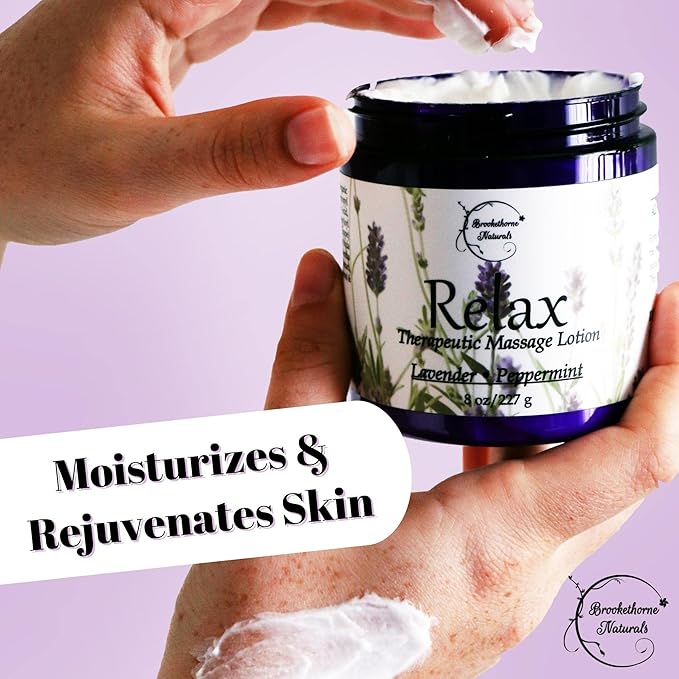 Relax Massage Lotion & Aromatherapy Pillow Spray | Massage Cream for Massage Therapy & Lavender Mist for Relaxation