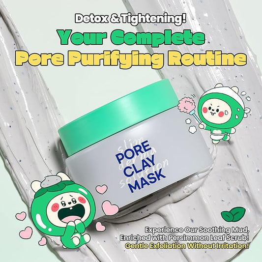 Lab.it Pore Clay Mask (50g/1.69 oz) – Hydrating Korean Clay Face Mask with Cool Mud, Deep Pore Cleanser & Pore Minimizer for Oily Skin, Pore Tightening, Sebum Control, Gentle Exfoliation, Non-Drying