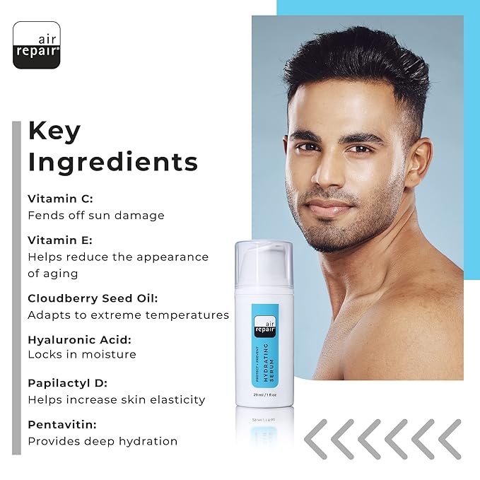 Face Serum for Skin Care - 72-Hour Facial Hydrating Serum with Vitamin C, Hyaluronic Acid, Vitamin E, Pentavitin, & More - Beauty Serum for Face & Neck - Facial Skin Care Products by Air Repair