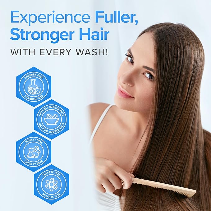 Hair Growth Shampoo and Conditioner for Men and Women - Dry Scalp Treatment, Moisturizing Shampoo and Conditioner - Sulfate Free and Fragrance-Free - Volumizing Hair (4oz)