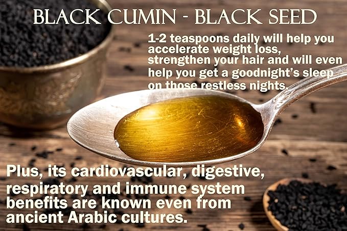 Black Cumin Seed Oil - 16 oz - Pure Egyptian Seeds Kalonji Unrefined, Cold Pressed Non GMO Bulk Carrier Oil for Hair Skin Face Body Lips Joints - Packaging May Vary
