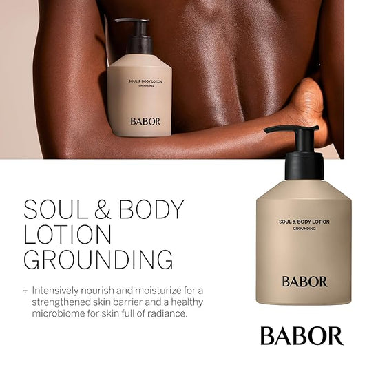 BABOR Soul & Body Lotion Grounding, Fast-Absorbing Lotion with Vitamin F & Shea Butter for Nourished, Firm, Supple Skin, 8.45 fl oz