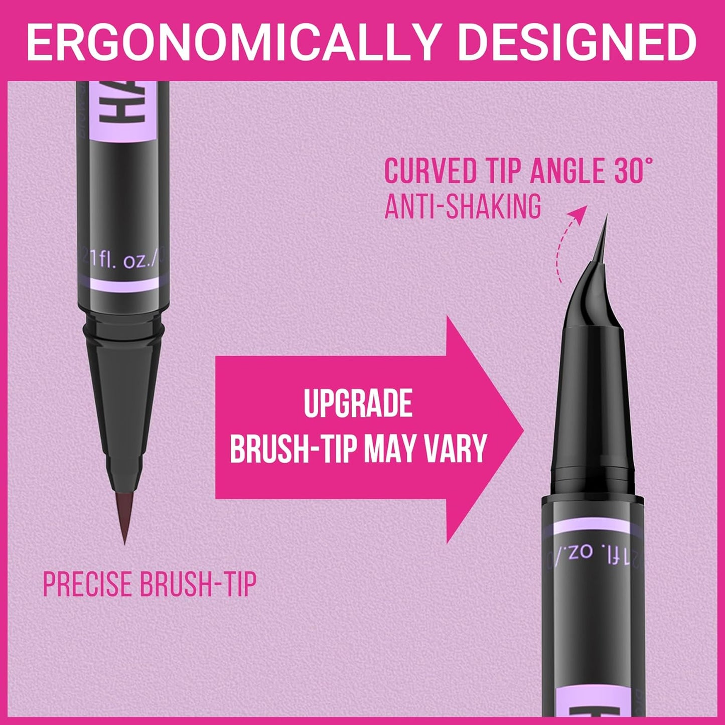 iMethod Eyebrow Pen - Eyebrow Pencil Magic 2-in-1 Eye Brow Pencils for Women with 4-Fork-Tip & Precise Brush-Tip Create Natural Hair-Like Brows, Last All Day, Microblading Eyebrow Pen, Reddish Brown