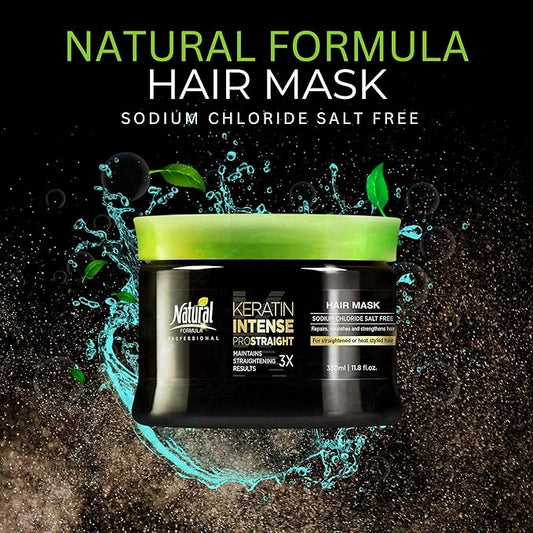 Natural Formula Keratin Hair Mask - Intense Repair, Hair Mask for Frizzy Hair - 350ml