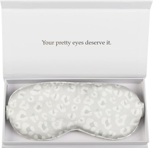 Silk Sleep Mask Light Blocking Luxury 100% Mulberry 22mm Silk Eye Mask Eye Cover Blindfold Ultra Soft Light & Comfy Anti Aging Skin Care with Travel Bag Gift Package
