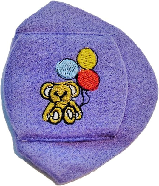 Eye patch for kids to treat Amblyopia / Lazy eye - Teddy bear with balloons, Orthoptic cloth eye patch which slides over glasses