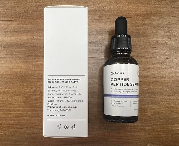 Luxury Copper Peptide Serum - Collagen Booster & Skin Renewal Formula, 1 Fl.Oz