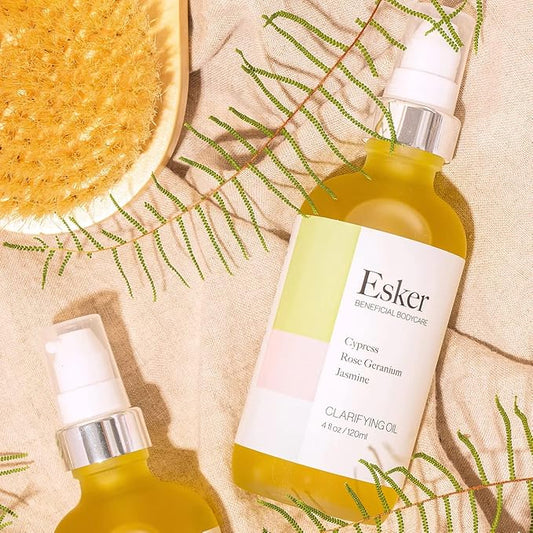 ESKER - Scent-Free Clarifying Body Oil For Sensitive Skin | Vegan, Cruelty-Free, Clean Beauty (4 fl oz | 120 ml)