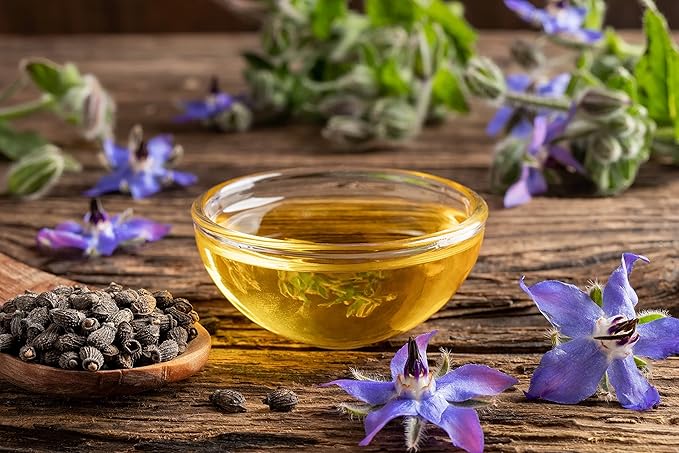 Dr Joe Lab Borage Seed Oil - Pure Cold Pressed Non-GMO High GLA PA & Hexane-Free Carrier Oil for Skin Hair Nails Body Beard Face 16 oz - All Skin Types - Packaging May Vary