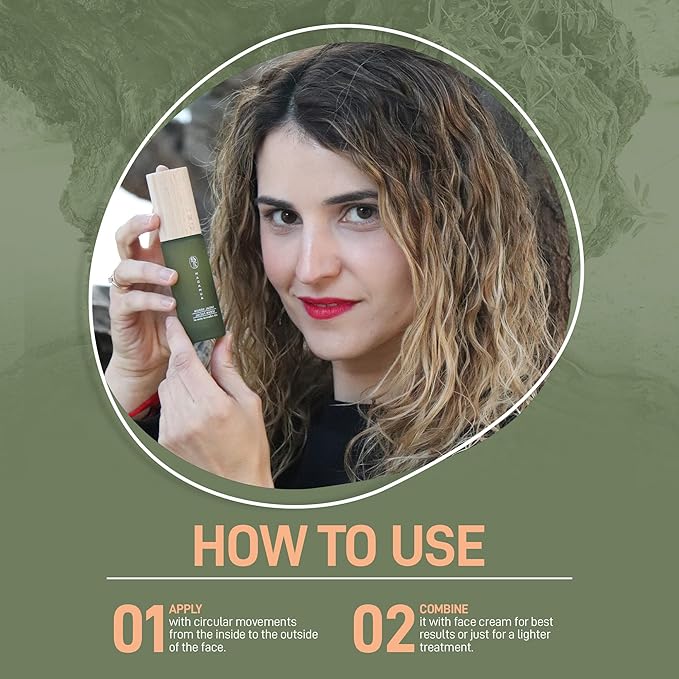 Organic Face Serum for Women - Millenial Olive Oil and Violet Extract Hydrating, Skin Brightening Serum for Face - Facial Skin Care Product for Dry Skin