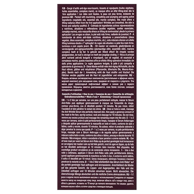 Phyts Anti-Wrinkle Firming Mask - Lifting and Plumping Face Mask - Anti-Aging Ingredients Smoothes Wrinkles - Lemon Essential Oil Tones Skin - 1.4 oz