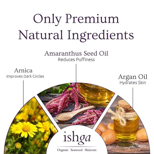 Ishga Eye Balm | Natural & Organic Skincare | Scottish Seaweed | All Skin Types | Vegan & Cruelty Free | Nourishing & Hydrating | 1.01 Fluid Ounces