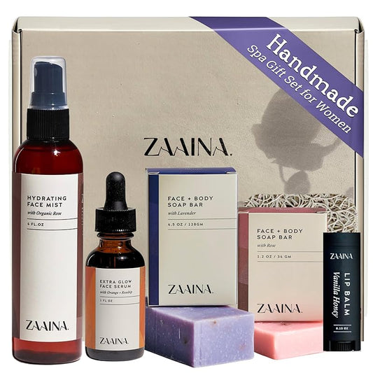 Spa Gifts for Women - Relaxation Spa Kit for Women, Luxury Handmade in USA Spa Gifts, Mother's Day Spa Gift Basket for Mom, At Home Bath Body Pampering Self Care Spa Package, Birthday Gifts for Women by ZAAINA