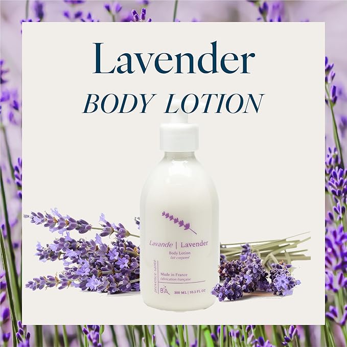 Provence Sante Body Lotion - Ultra Hydrating Moisturizer - Anti-Aging Cream for Dry Skin - Nourishing Lavender Scent - Made in France - 10.2 Oz