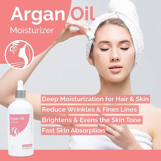 Fatima's Garden Argan Oil - Organic Moisturizer for Skin & Hair, 100ml