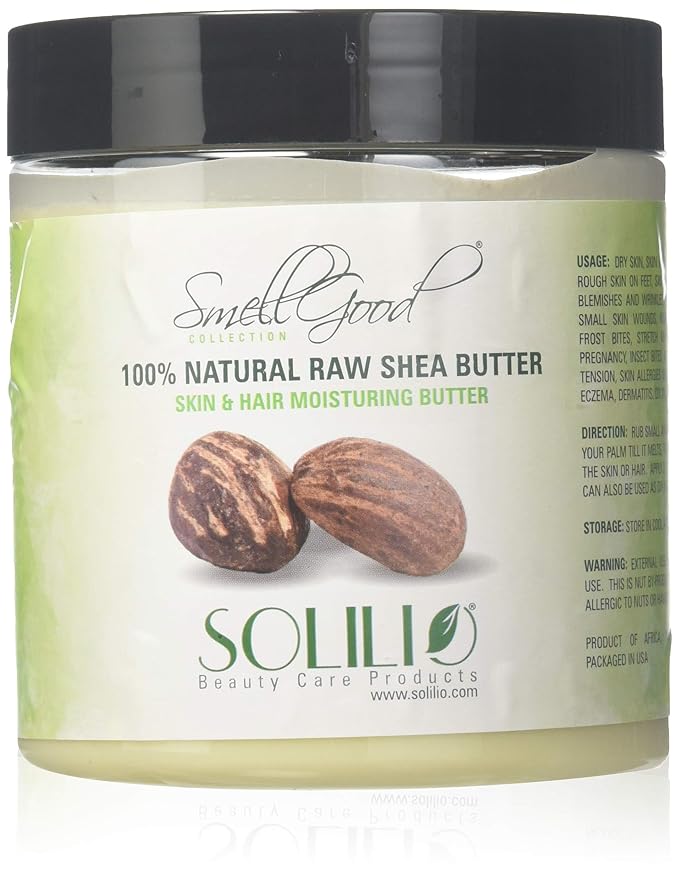 Pure Unrefined Shea Butter, totally natural and organic, ivory color, packed in 16 oz Jar, 1 Unit