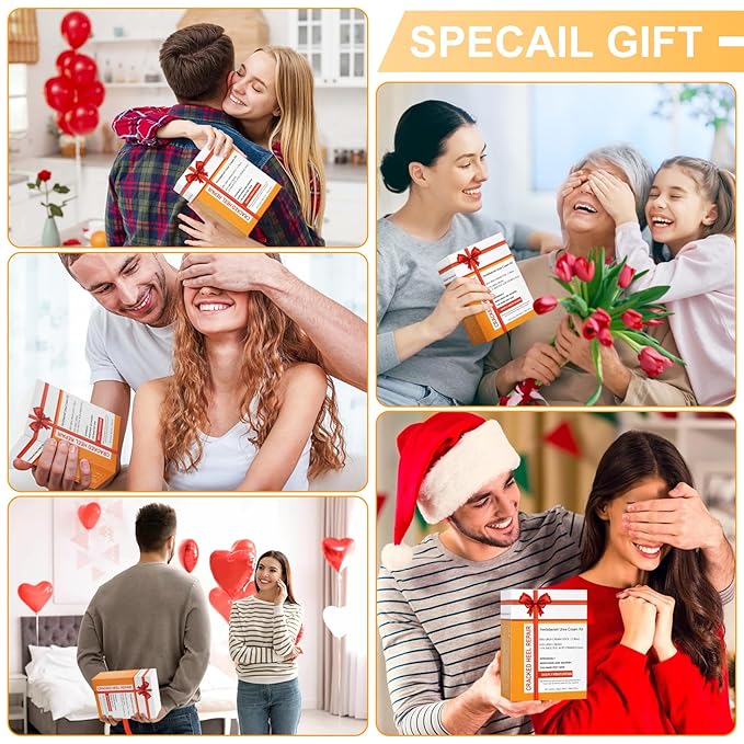 Urea Cream 40%，Urea Cream 42% Plus 2% Salicylic Acid Maximum Strength For Feet,Foot Cream for Dry Cracked Heels Feet Knees Elbows Hand，Travel and Home Foot Care Kit，Foot Heel，Gift Pack