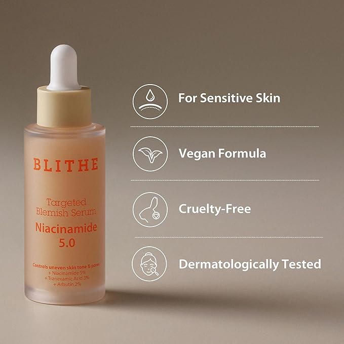 BLITHE Skin Radiance Duo – Pressed Serum & Niacinamide Tranexamic Acid Serum | Dark Spot Corrector & Hydrating Moisturizer | Korean Skincare for Clear, Glowing Skin