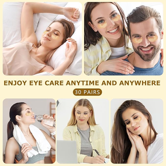 COSMETIC |24K Gold Pure Luxury Lift & Firm Hydra-Gel Eye Patches | Anti-Aging Under-Eye Patches, Help Lift and Firm the Look of the Eye Area