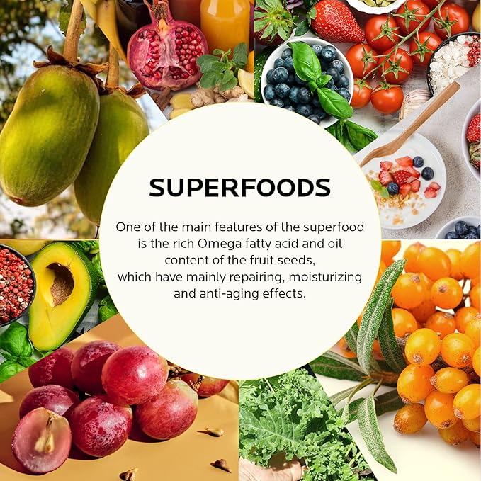 ZealSea Superfood Antioxidant Face Oil: Facial Oil with Antioxidant Rich Plant-Based Oils Hydrating Moisturizing and Smooth Dry Skin Care Gua Sha Massage Skin Therapy Oil for Women Men, 1 Fl Oz