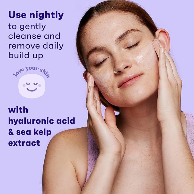 Clean & Clear Night Relaxing Oil-Free Deep Cleaning Face Wash with Deep Sea Minerals & Sea Kelp Extract, For All Skin Types, 8 fl. oz (Pack of 2)