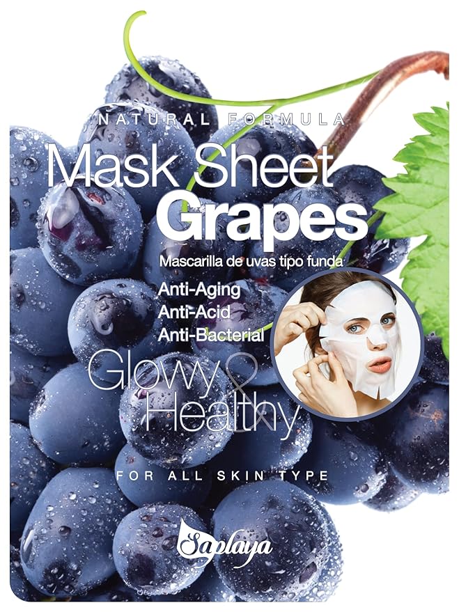 Face Masks 6 Pack Scented Facemask Sheets Skin Care Mask Single Scent K-Beauty Natural Formula