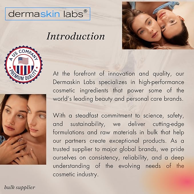 Hyaluronic Acid Powder Pure High Molecular Weight Cosmetic Grade Water Soluble Sodium Hyaluronate for Skin Face Cosmetic Applications Make Your Own Serum