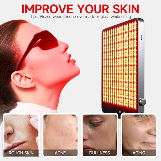 Red Light Skin Care Tools, Face Massager Tool for Face, Neck, Body, and Hands,Enhances Skin Health, Smooths and Perfect Facial Beauty Tools -12 Modes (PRO)
