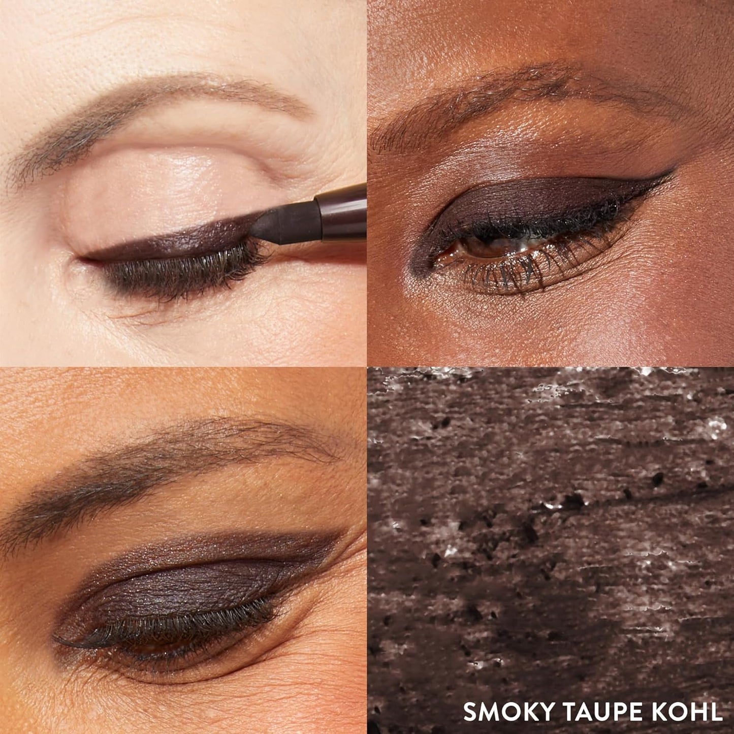 LAURA GELLER NEW YORK Kajal Longwear Kohl Eyeliner Pencil - Smoky Taupe Kohl - Caffeine and Vitamin E - Smooth & Blendable Liner - Built-In Sharpener
