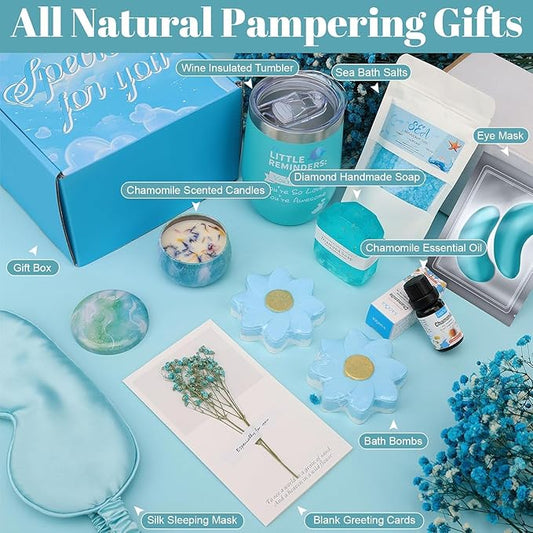 Birthday Gifts Basket for Women, Relaxtion Spa Set, Self Care Kit for Women, Gifts Boxes for Her, Mother, Wife, Friend, Sister, Girlfriend