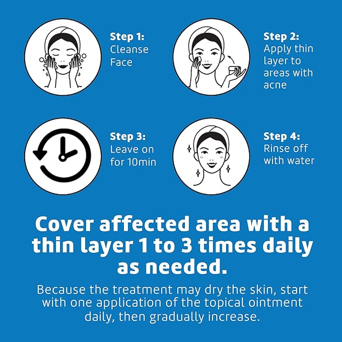 De La Cruz 5% Sulfur Ointment Travel Size - Cystic Acne Treatment for Face and Body - Daily 10 Min Spot Treatment and Effective Game Changing Hormonal Acne Treatment that Clears Up Pimples 0.21OZ