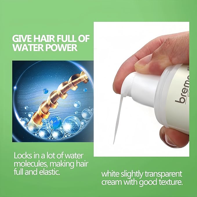 Bremod Leave-in Hair Mask Keratin Hyaluronic ACID Bond Intense Moisturizing Rinse Free Repairs Damaged Hair-Keratin Hair Treatment 3.38Fl oz