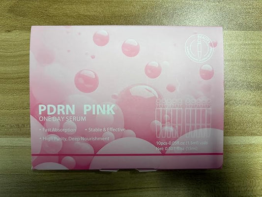 PDRN Pink One Day Serum, High Purity Concentrated Essence, Intense moisturization and nourishment, Salmon DNA PDRN Pink Serum for Firming Face & Repairing Skin, 0.05 fl.oz x 20 ‌ampoules