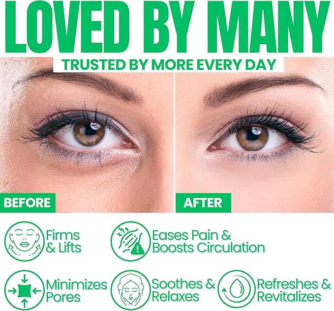 Ice Cube Roller for Face, Eyes & Neck – Silicone Ice Face Roller for Puffiness, Redness, Migraines & Eye Bags – Skin Tightening, Rejuvenation & Cryotherapy Massage Tool for Beauty & Skincare