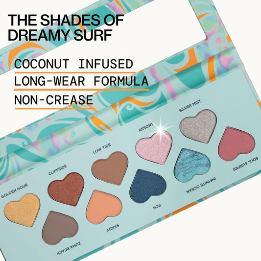 Pacifica Eyeshadow Palette – Malibu Mineral Eyeshadow, Blendable Neutral Shades with Velvet Matte, Shimmer & Metallic, Cocoa Butter Infused, Talc-Free, Vegan & Cruelty-Free, 0.24 oz (10 Shades)