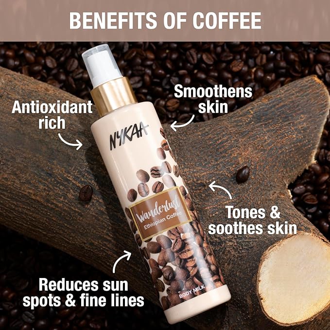 Nykaa Naturals Wanderlust Body Milk - with Green Tea Leaf Extracts - Lightweight and Non-Greasy Formula - Refreshing Scent - French Lavender - 6.08 oz