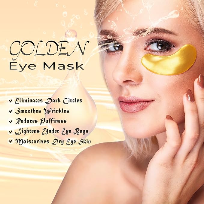 MC UNDER EYE PATCH(20PCS),MC GOLDEN EYE MASK,UNDER EYE CARE,FACIAL CARE,UNDER EYE COLLAGEN PATCH,COLLAGEN GEL PADS FOR MEN AND WOMEN., 1 Count (Pack of 20)