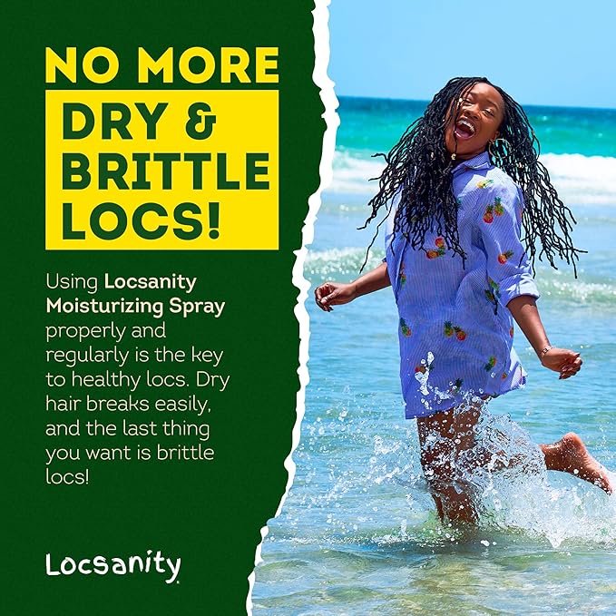Locsanity Rosewater and Peppermint Daily Moisturizing Spray – Trial Size Hydrating Dreadlock Spray to Nourish The Scalp and Protect Hair from Oil and Buildup (4oz)