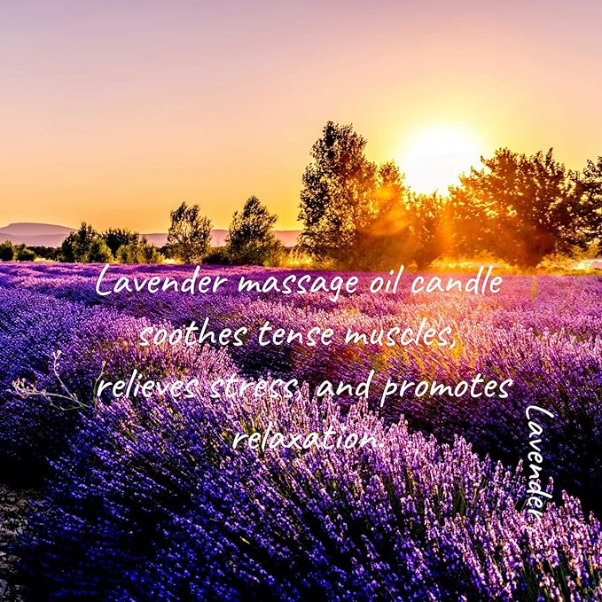 MELONY Lavender Massage Candle, 8.1oz Massage Oil & Lotion Candles for Relaxing Massage, Holiday Gift for Women & Men
