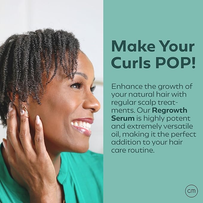CurlMix Hair Growth Serum for Curly Hair - Add Shine and Moisture - Grapeseed Oil Enhances Hair Growth - Fragrance Free