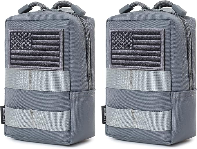 2 Pack Molle Pouches - Tactical Compact Water-Resistant EDC Pouch