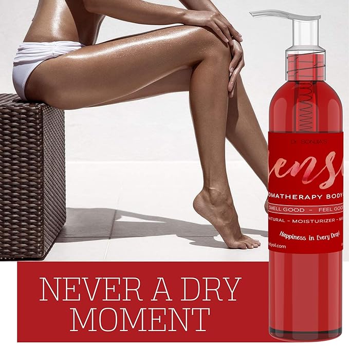 Sense Relaxing Organic Body Oil | Every Day Use Massage Oil, Aroma Therapy, Natural Skin Moisturizer |100% Hypoallergenic | Made in The USA