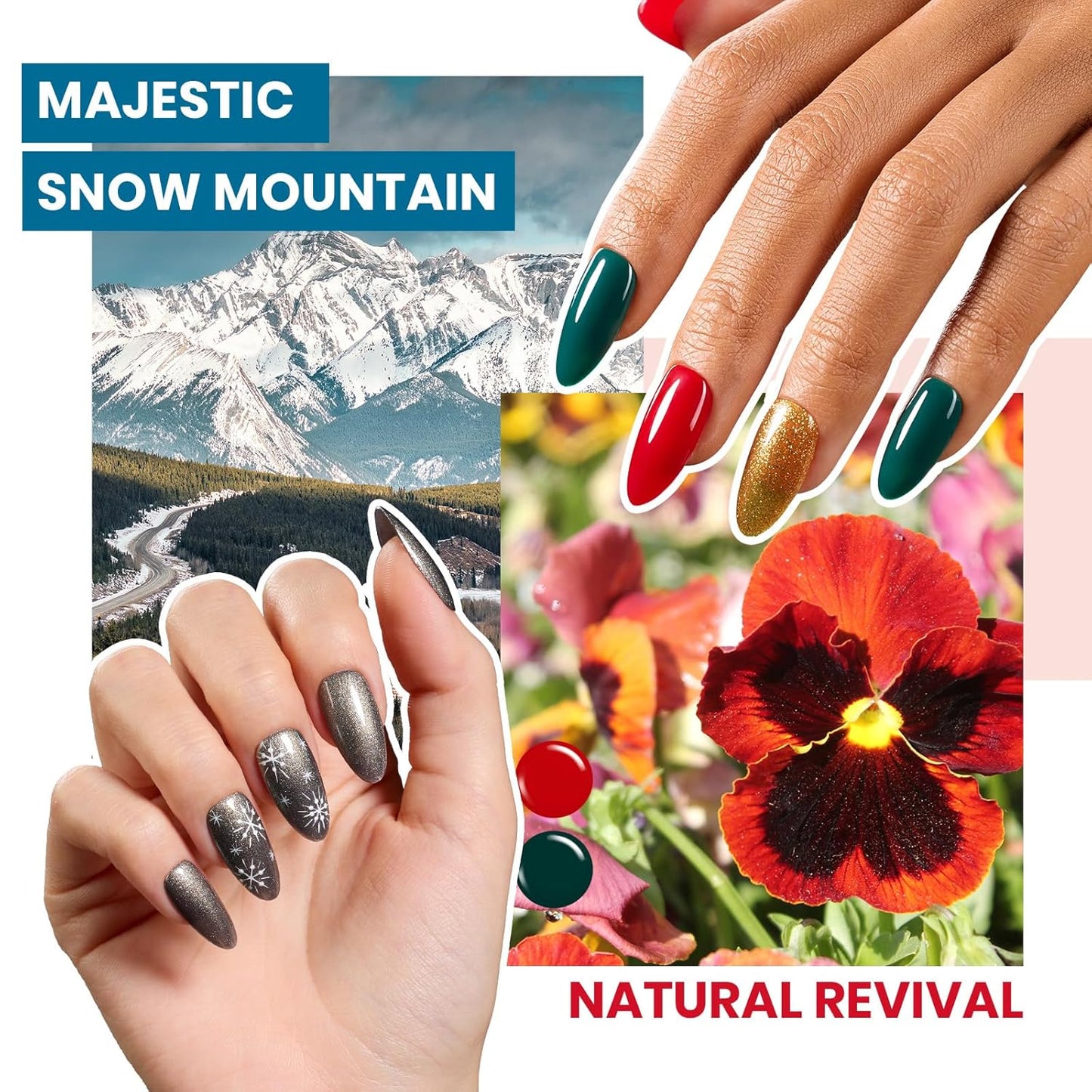 Beetles Gel Nail Polish Kit with U V Light - 68 Pcs Gel Nail Kit 45 Colors Mystic Wonderland Set Soak Off Manicure Tools Nails Stuff Red Green Nude DIY Salon Gifts for Women Teens Girls