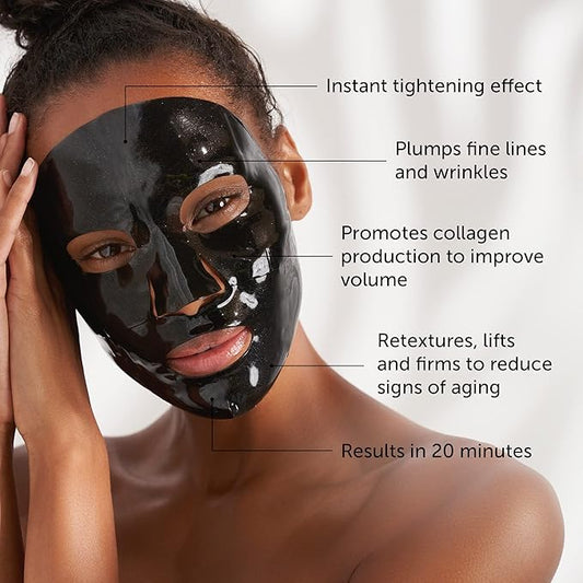 111SKIN Celestial Black Diamond Lifting and Firming Treatment Mask | Anti-Aging | Tone, Tighten, Retexturize Complexion | Set of 5 (2.5 oz each)