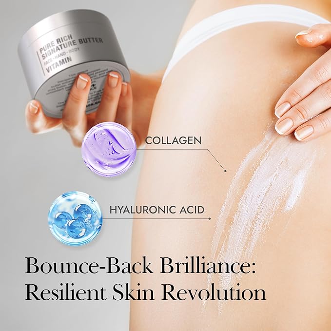 Nourishing Body Butter – Hydrating Body Cream with Shea Butter, Ceramides, Collagen & Vitamin B5 to Soothe, Restore & Protect Very Dry Skin (Phyto, 7.0 fl oz)